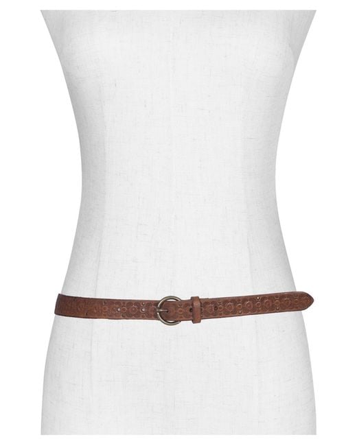 Frye Brown 20mm Tooling Stud Belt