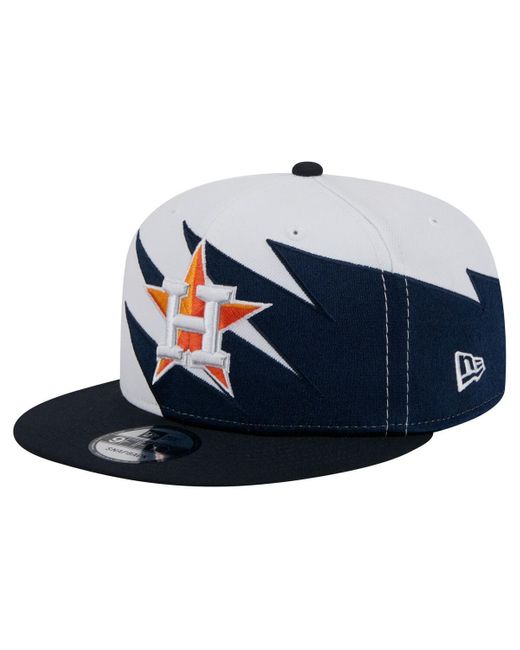 KTZ Blue Navy/white Houston Astros jagged 9fifty Snapback Hat for men