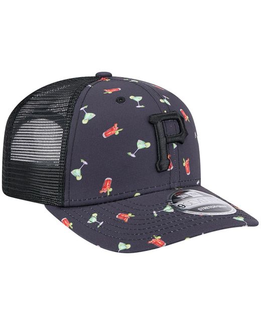 KTZ Blue Pittsburgh Pirates Adventure Drinks Pattern 9seventy Stretch-snap Hat for men