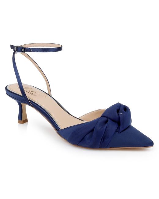 Badgley Mischka Blue Favor Evening Knot Pumps