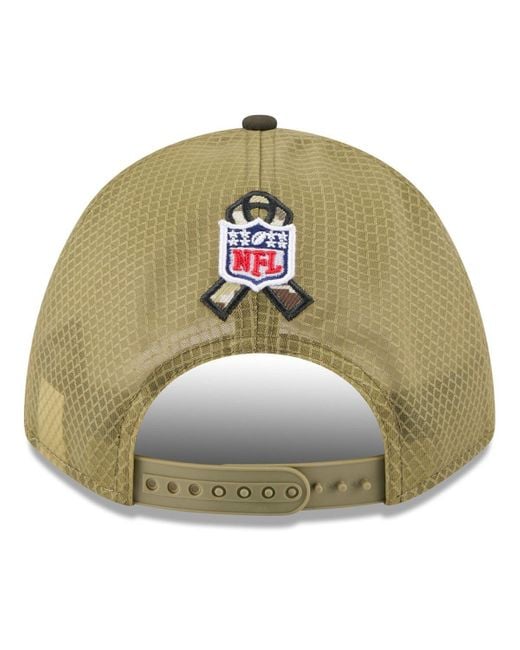 KTZ Green Cleveland Browns 2025 Salute To Service 9forty A-frame M-crown Adjustable Hat for men