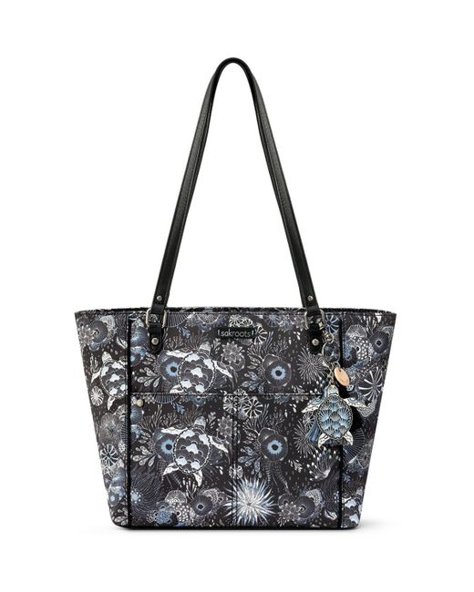 Sakroots Black Recycled Ecotwill Metro Tote Bag
