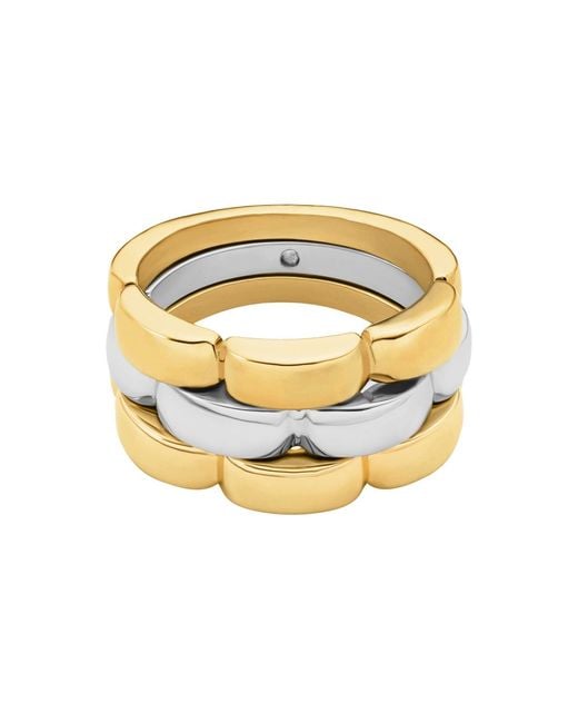 Michael Kors Metallic Two-tone Link Ring