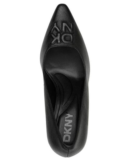DKNY Black Nella Evening Mid Pump With Logo