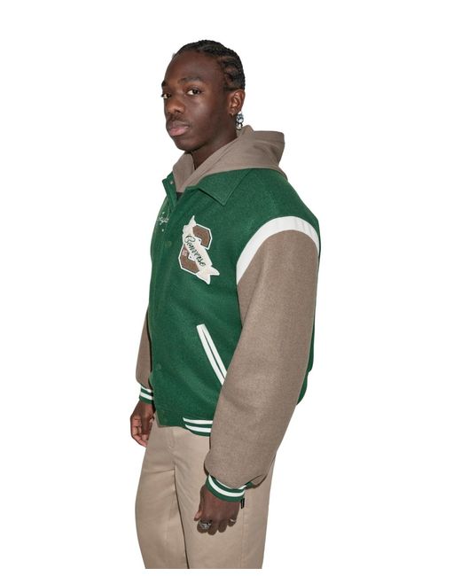 Converse Green Letterman Varsity Jacket for men
