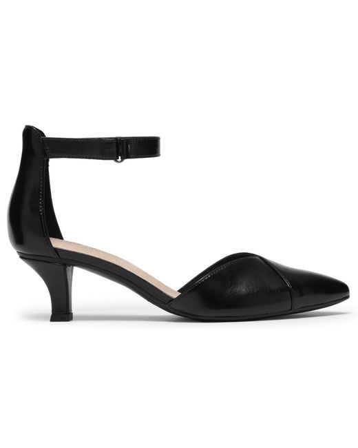 Clarks Black Kepley Strap Pointed Toe Pumps