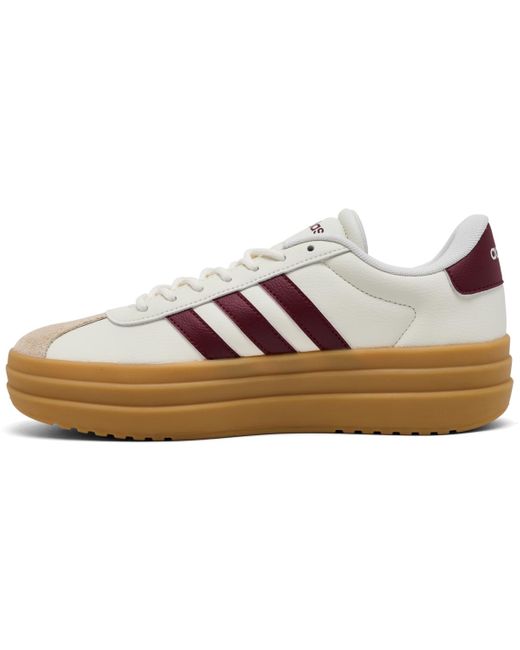 Adidas White Vl Court Bold Platform Casual Sneakers From Finish Line