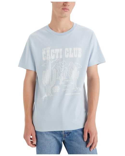 Levi's Blue Classic-fit Logo Graphic T-shirt for men