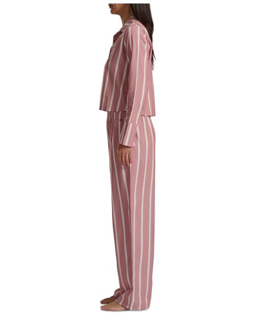 Tommy Hilfiger Red Long Sleeve Top And High-waist Pant Set