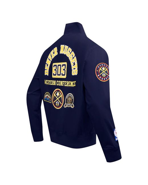 Pro Standard Blue Denver nuggets Area Code Full-zip Jacket for men