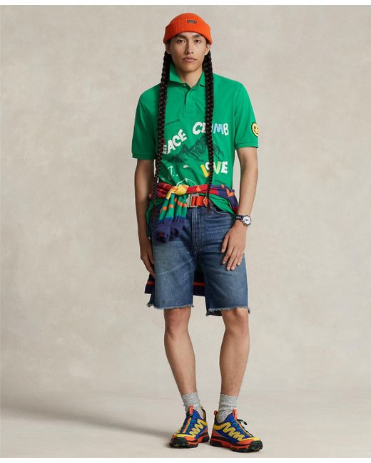 Polo Ralph Lauren Green Classic-fit Peace Climb Love Polo Shirt for men
