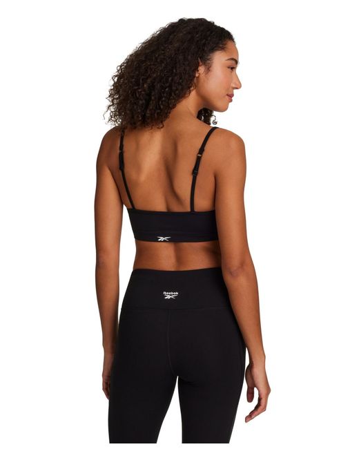 Reebok Black Cropped Pull-on Bra