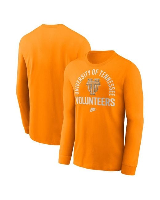 Nike Orange Tennessee Volunteers Legacy Arched Logo Long Sleeve T-shirt for men