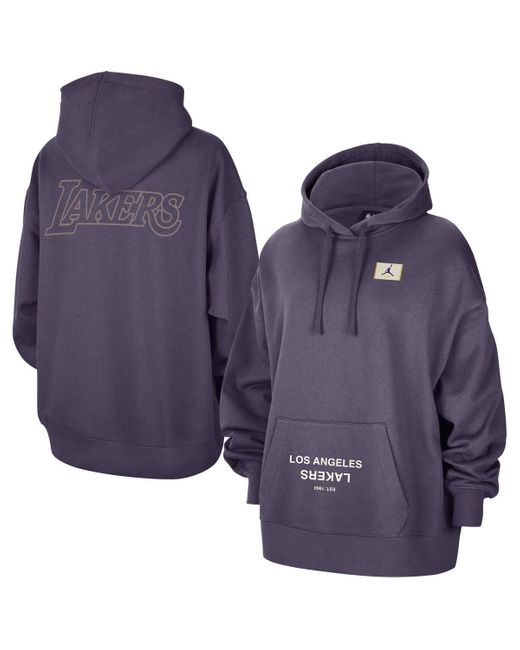 Nike Blue Los Angeles Lakers Courtside Statement Edition Oversize Pullover Hoodie
