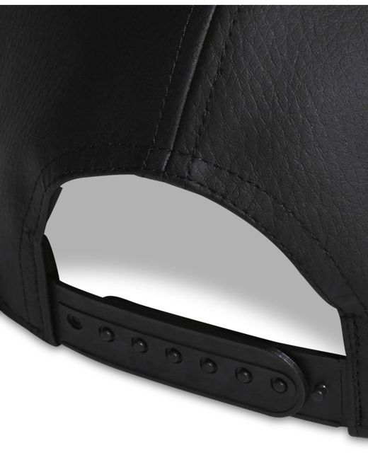 ✅激レア adidas fake leather black casquette adidas Originals Faux-leather Metallic-logo Hat in Black for