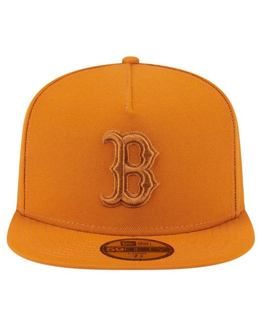 KTZ Orange Boston Red Sox Color Pack A-frame 59fifty Fitted Hat