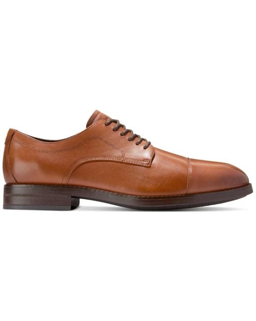 Cole Haan Brown Harmon Grand Cap Toe Oxfords for men