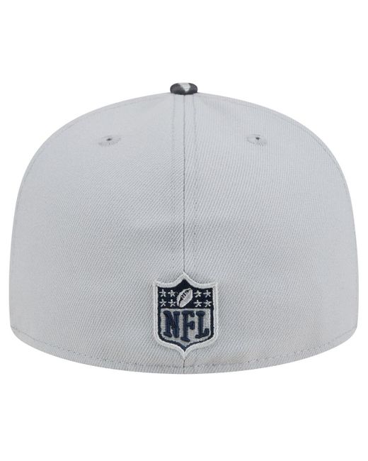 KTZ Gray Seattle Seahawks Active Camo 59fifty Fitted Hat for men