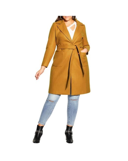 City Chic Metallic Plus Size Abigail Coat