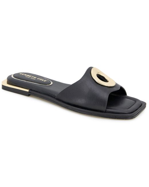 Kenneth Cole Black Asher Flat Sandals