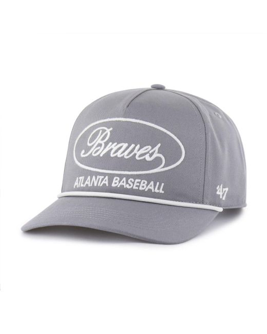 '47 Gray Atlanta Braves Foundational Hitch Adjustable Hat for men