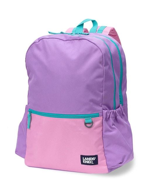 Lands' End Purple Kids Techpack Large Backpack
