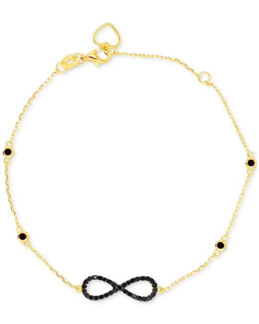 Macy's Metallic Cubic Zirconia Infinity Chain Link Bracelet