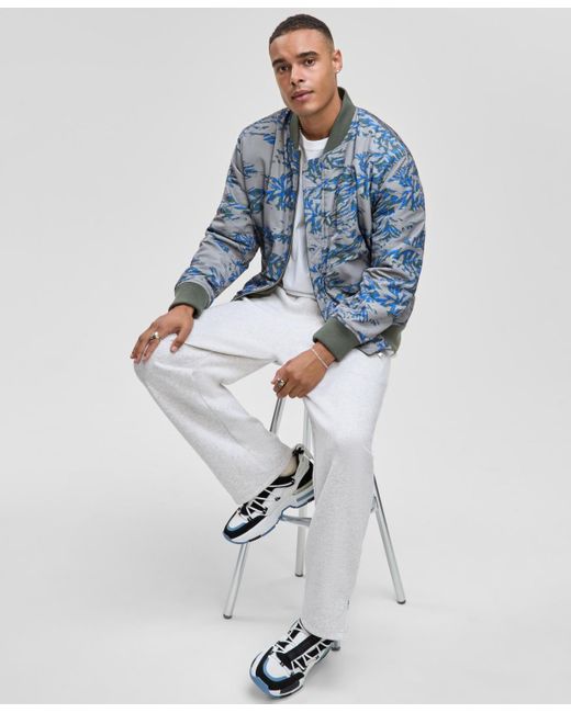 Mode Of One Green Relaxed-fit Reversible Bomber Jacket for men