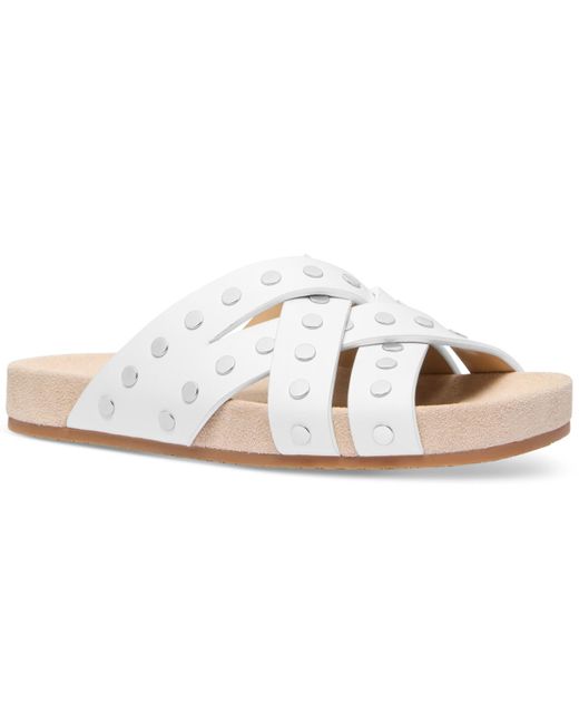 Michael Kors White Michael Irene Studded Sandals
