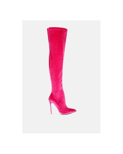 LONDON RAG Pink Mad Miss Stiletto Calf Boots