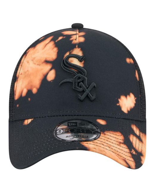 KTZ Blue Chicago White Sox Bleached A-frame 9forty Adjustable Hat for men