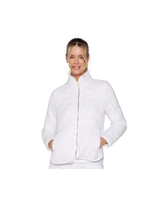 G Lifestyle Clothing White G Lifestyle Double Zip Padded Jacket