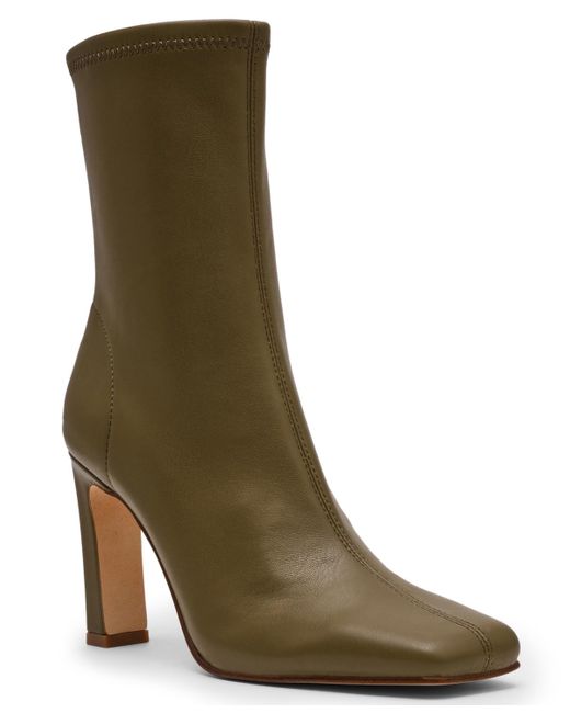 Steve Madden Green Khelan Blade-heel Stretch Dress Booties