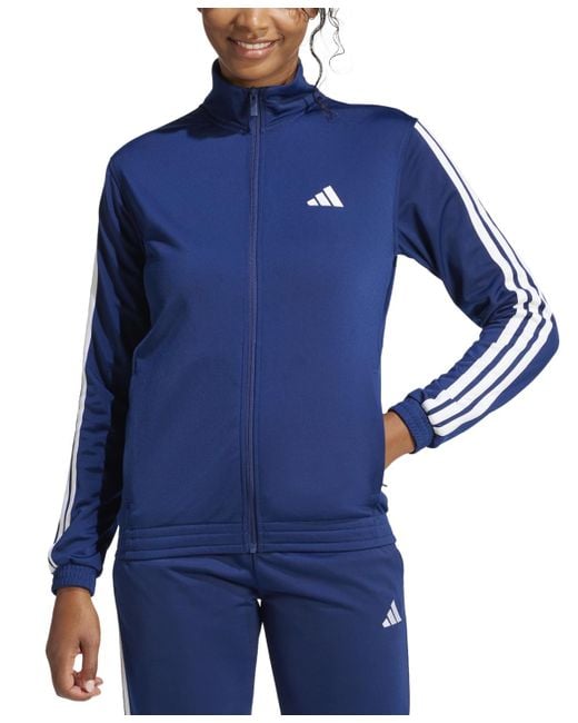 Adidas Blue Tricot 3-stripes Track Jacket