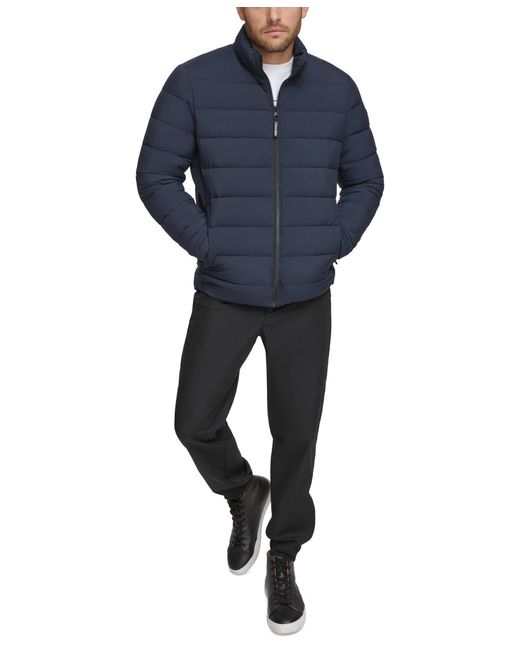 Calvin Klein Blue Stretch Puffer Jacket for men