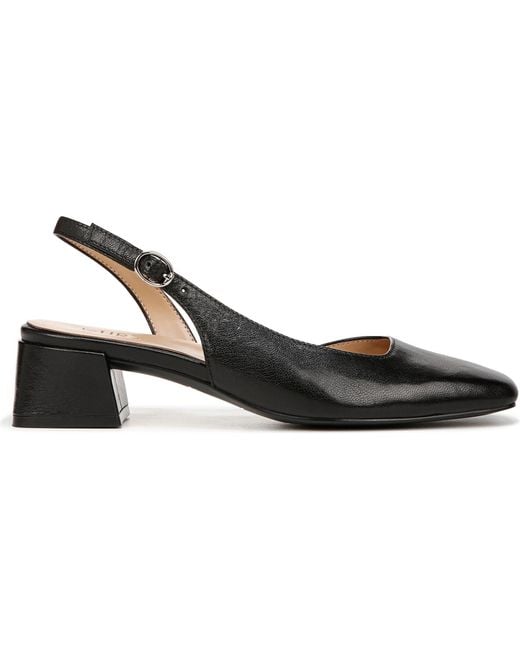 Naturalizer Black Jayla Mid-heel Square Toe Slingback Pumps