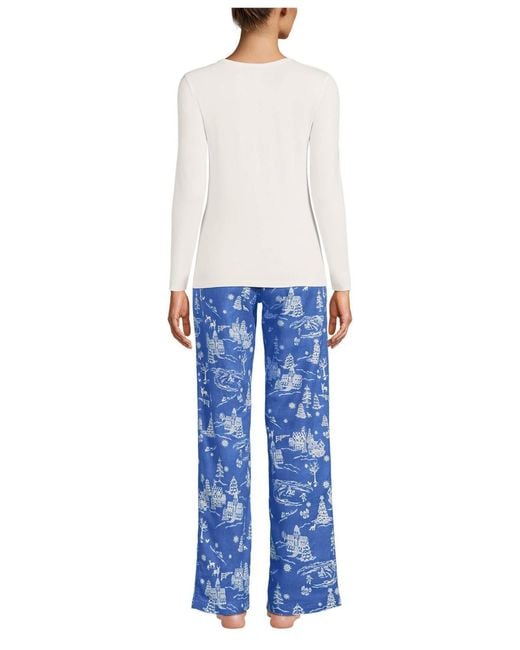Lands' End Blue Pajama Gift Set