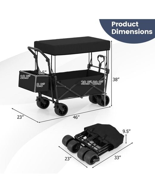 SUGIFT Black Collapsible Wagon