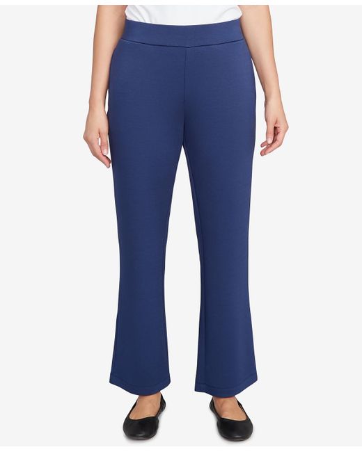 Ruby Rd Blue Petite Scuba Pull On Pants