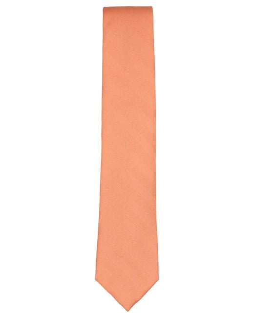 Club Room Orange Solid Pattern Tie for men