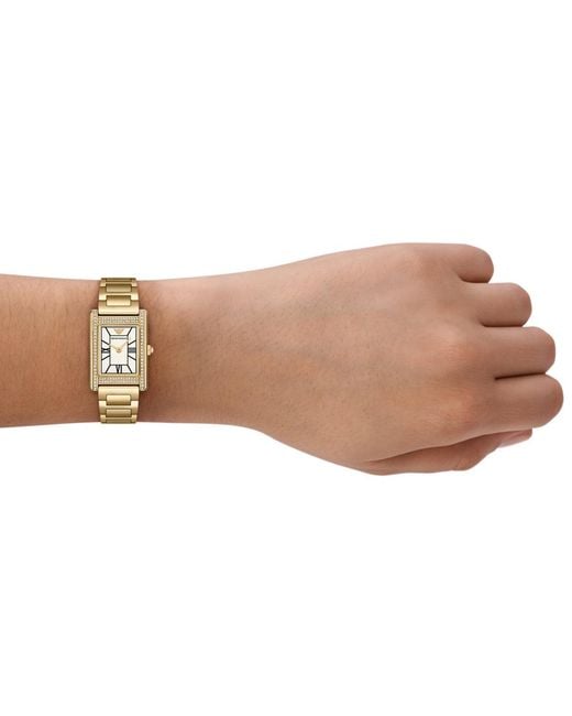 Emporio Armani Metallic Tone Stainless Steel Bracelet Watch 22mm