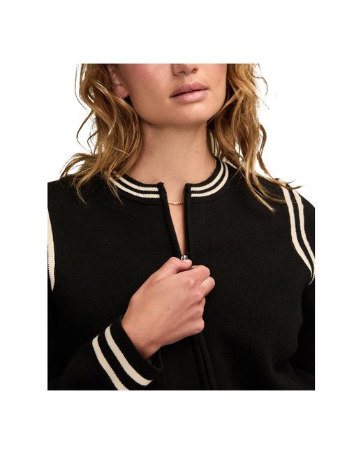 Lucky Brand Black Zip-up Long-sleeve Bomber Jacket