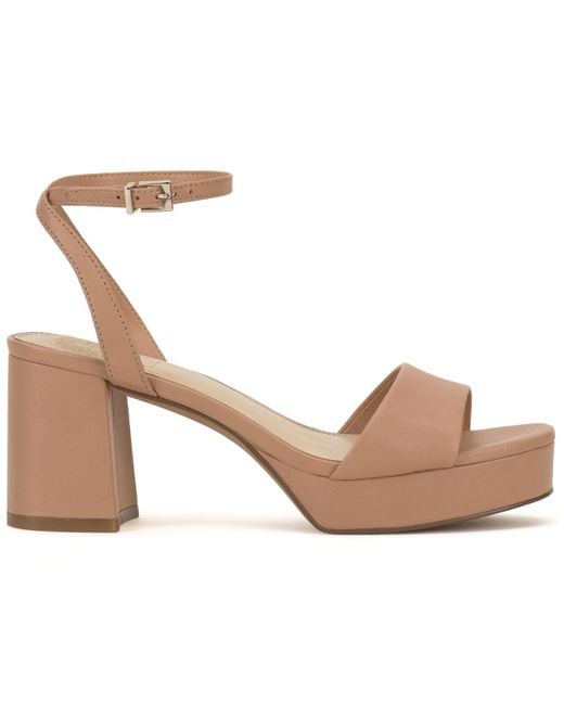Vince Camuto Brown Pendry Platform Block Heel Dress Sandals
