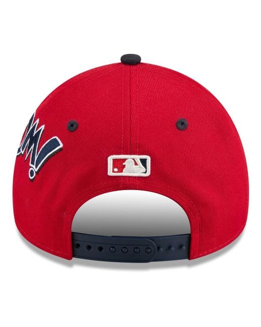 KTZ Red/navy Los Angeles Angels 2025 Mlb Diamond Hero Edition A-frame 9forty Adjustable Hat for men