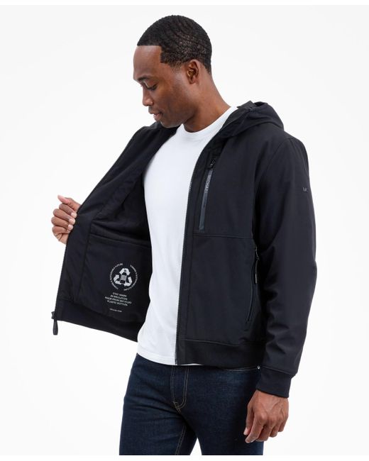 Michael Kors Blue Hooded Softshell Jacket for men
