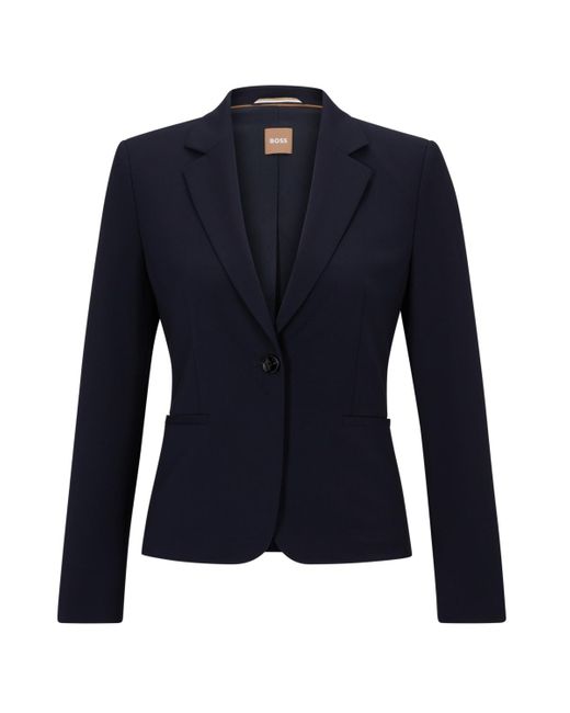 Boss Blue Boss By Virgin Wool Regular-fit Button-up Jacket