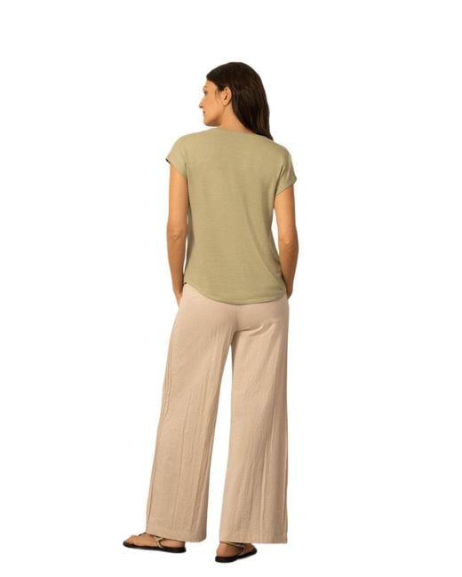 Cable & Gauge Green Split Neck Slub Terry Tee
