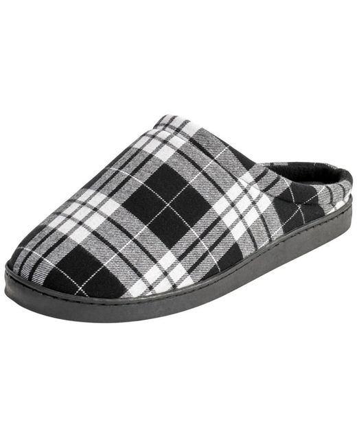 Kingsize Black Big & Tall Fleece Clog Slippers for men