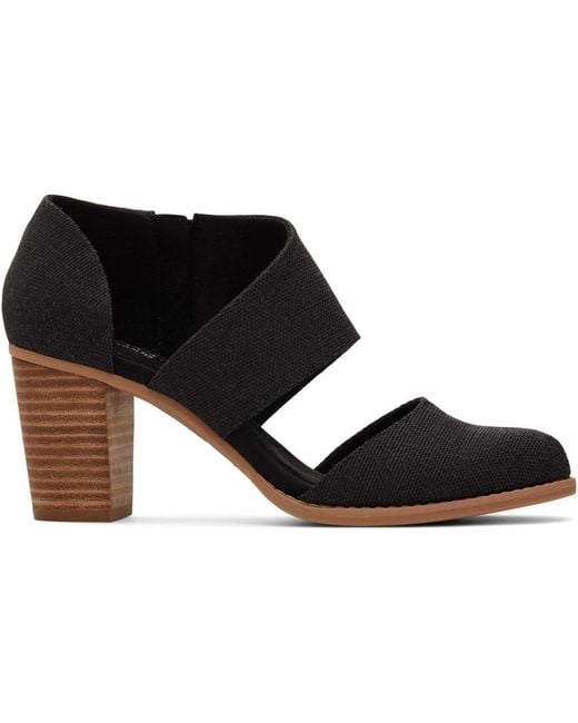 TOMS Black Milan Closed Toe Heel Sandals