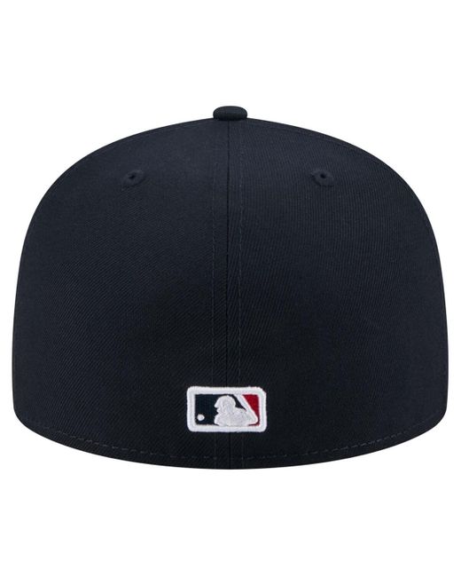 KTZ Blue Boston Red Sox Yarn Stitch 59fifty Fitted Hat for men